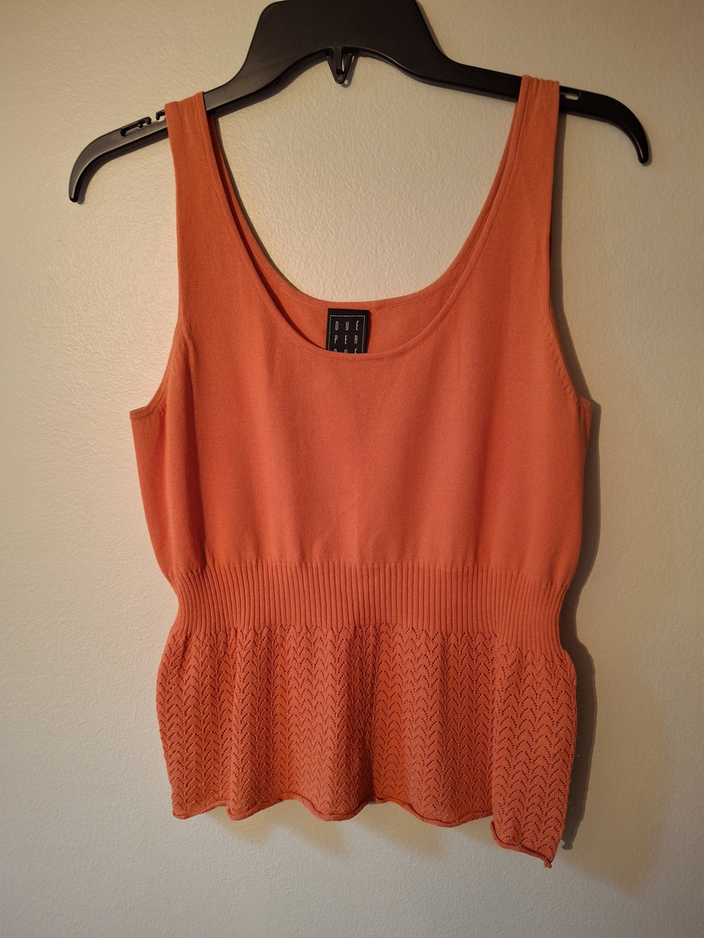 Coral Knit Peplum Tank